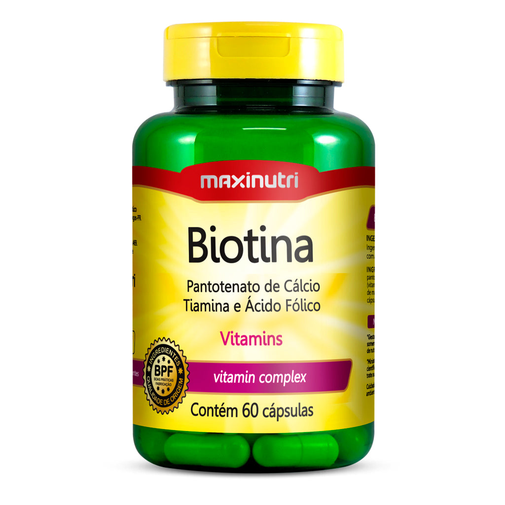 Maxinutri Suplemento Alimenticio Biotina, 60 Cápsulas