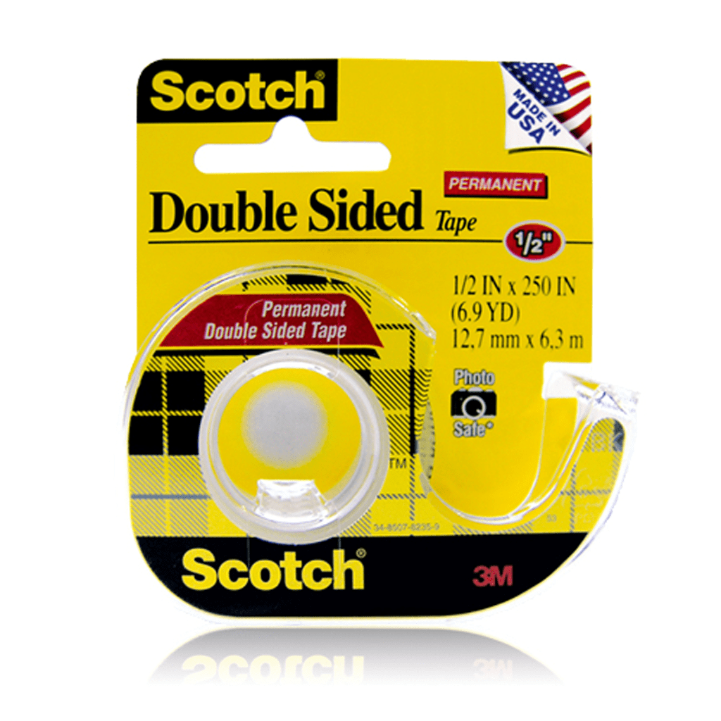 3M Cinta Scotch Doble Adhesivo 12mmx6.3mts, 136NA