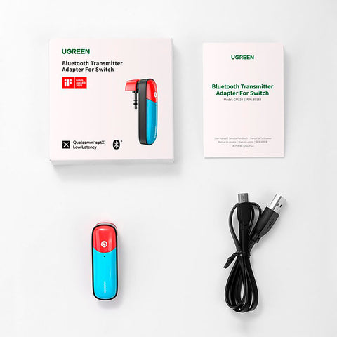 Ugreen Transmisor Bluetooth 5.0 para Nintendo Switch (80188)