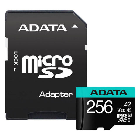 Adata Tarjeta de Memoria 256GB MicroSDXC/SDHC Clase 10, AUSDX256GUI3V30SA2-RA1