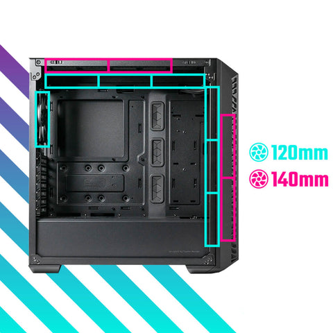 Cooler Master Case para PC, Masterbox MB520 Mesh