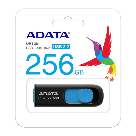 Adata Memoria Flash USB 256GB 3.2 UV128, AUV128-256G-RBE