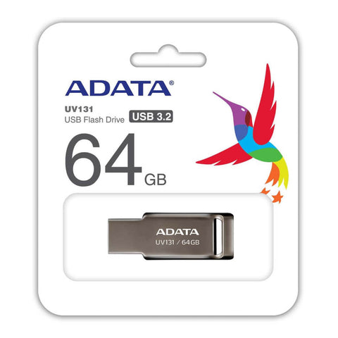 Adata Memoria Flash USB 64GB 3.0 UV131, AUV131-64G-RGY