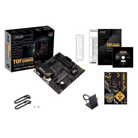 Asus Tarjeta Madre Micro ATX AMD A520 TUF Gaming Aura Sync RGB, A520M-PLUS WIFI