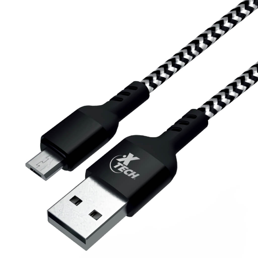 Xtech Cable USB 2.0 A a Micro-USB B Trenzado 1.8 Metros (XTC-366)