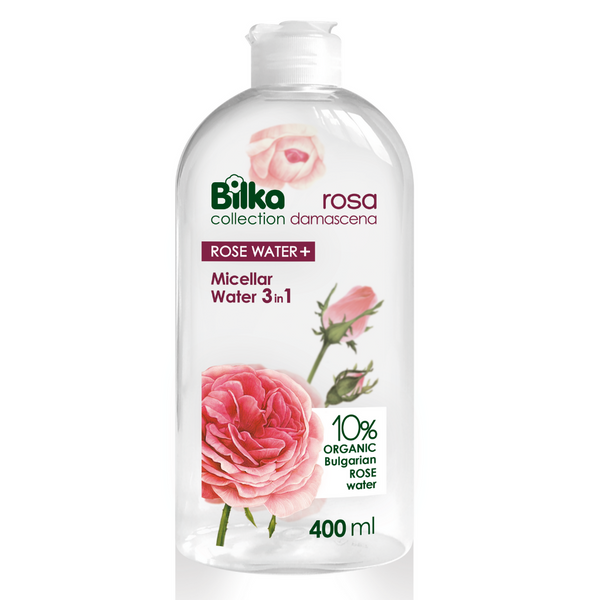 Bilka Rosa Damascena Agua Micelar 3 en 1 con Agua de Rosa, 400 Ml