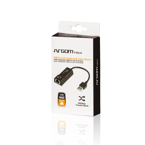 Argom Adaptador USB 2.0 a RJ45, ARG-CB-0045