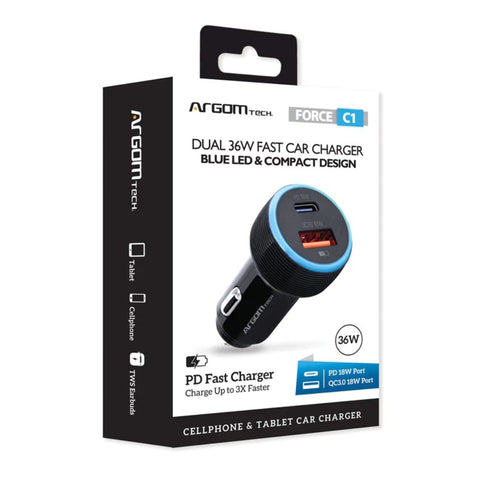 ▷ Cargador USB de vehículo Dual Argom - Unimart Costa Rica