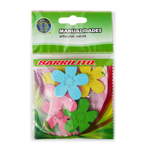 Barrilito Calcomanías de Flores Multicolor, WS012
