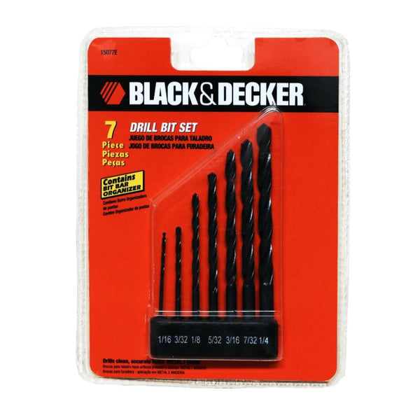 Black & Decker Set de Brocas para Metal y Madera, 7 Piezas