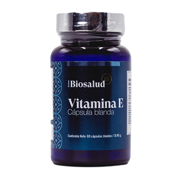Biosalud Suplemento Alimenticio Vitamina E, 60 Cápsulas