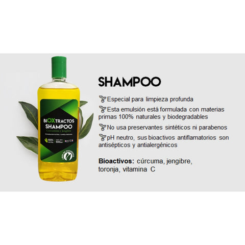Bioxtractos Shampoo Regeneración y Limpieza Profunda, 500ml