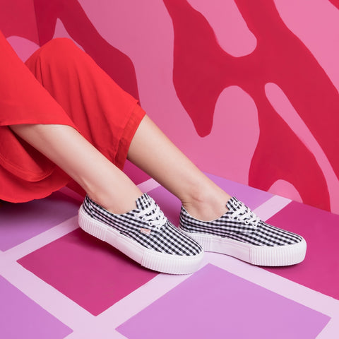 Coral Tenis Casuales para Mujer, Izzy Gingham