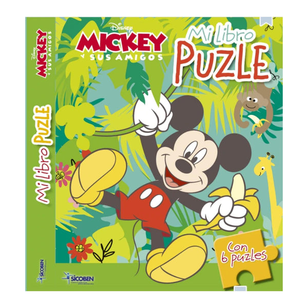 Sicoben Libro Rompecabezas Puzle Mickey en la Selva