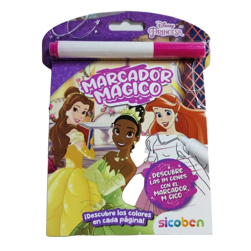 Sicoben Libro de Colorear con Marcador Mágico Princesas