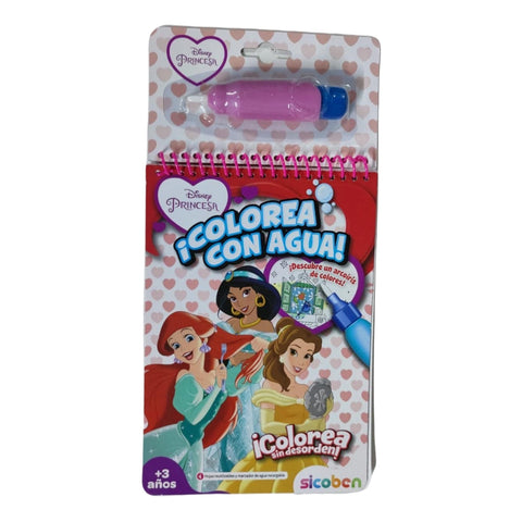 Sicoben Libro de Colorear con Agua Princesas Disney