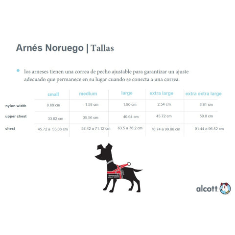 Alcott Arnés Noruego para Perro, Talla M