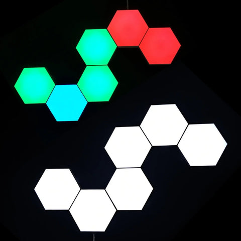 Miomu Set Luces Led Hexagonal, 6pcs