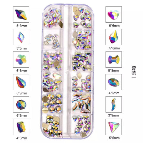 Miomu Set 120 piezas Diseños para Uñas de Cristal