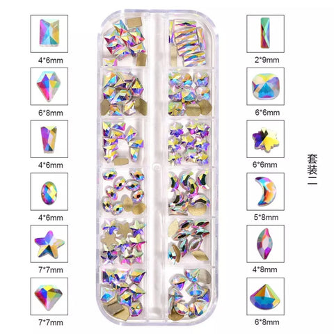 Miomu Set 120 piezas Diseños para Uñas de Cristal