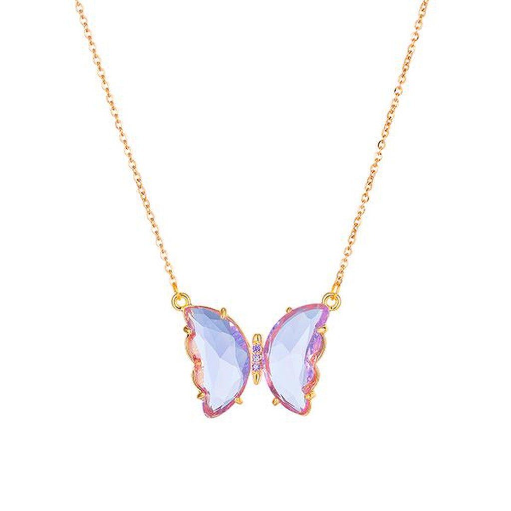 CR Charms Collar Mariposa Multicolor, Acero