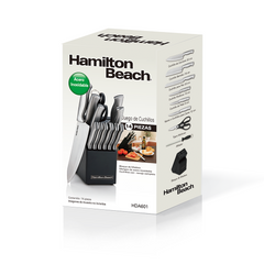 Hamilton Beach Set de Cuchillos de Acero Inoxidable 14 Piezas 2.2 Mm, Hda601