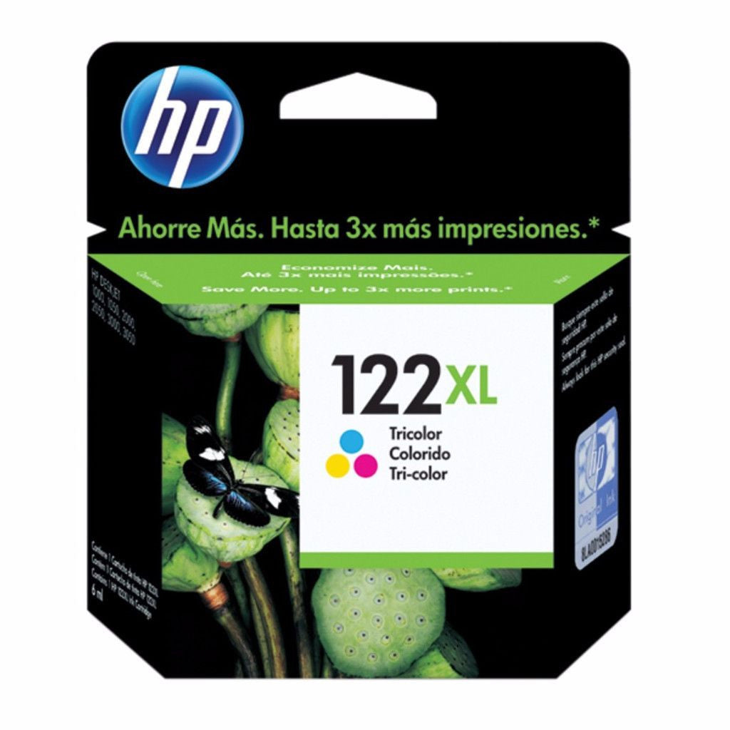 HP Cartucho de Tinta Original Tricolor 122XL (CH564HL)