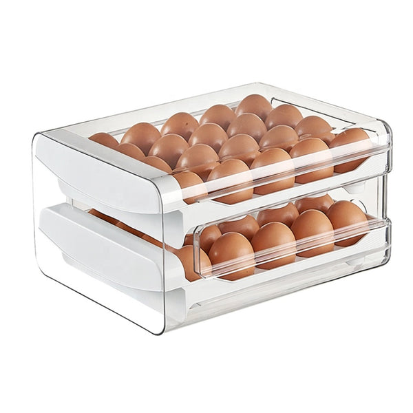 La Gotera Huevera Transparente para 32 Huevos 2 Niveles