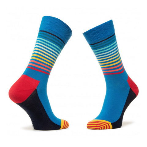 Happy Socks Medias Half Stripe Azul Unisex, Talla 41 a 46