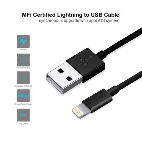 Choetech Cable Lightning a USB 1.2Mts MFI, IP0026