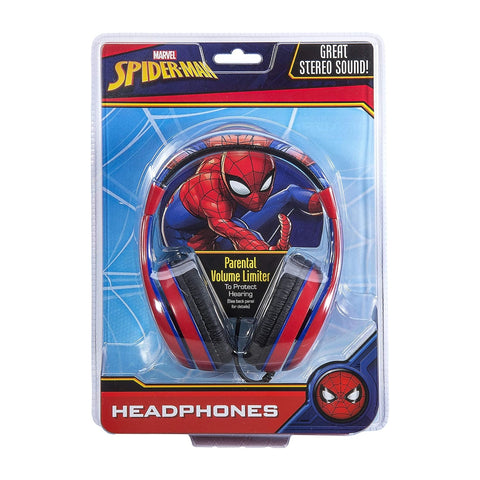 Kid Designs Audífonos Alámbricos Estéreo Ajustable Spiderman (SM140V10)