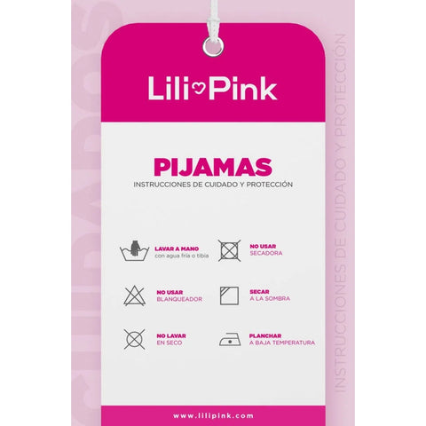 Lili Pink Camiseta de Pijama sin Manga Gris, para Mujer