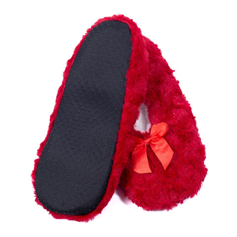 Lili Pink Pantuflas de Algodón con Suela Antideslizante Rojo, para Mujer