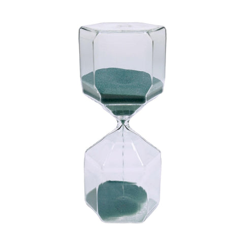 Miomu Reloj de Arena Decorativo Vidrio Hexagonal