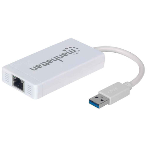 Manhattan Hub USB 3.0 a 3 Puertos USB con Adaptador de Red Gigabit