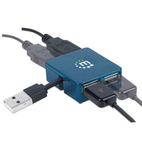Manhattan Mini Hub USB de 4 Puertos USB