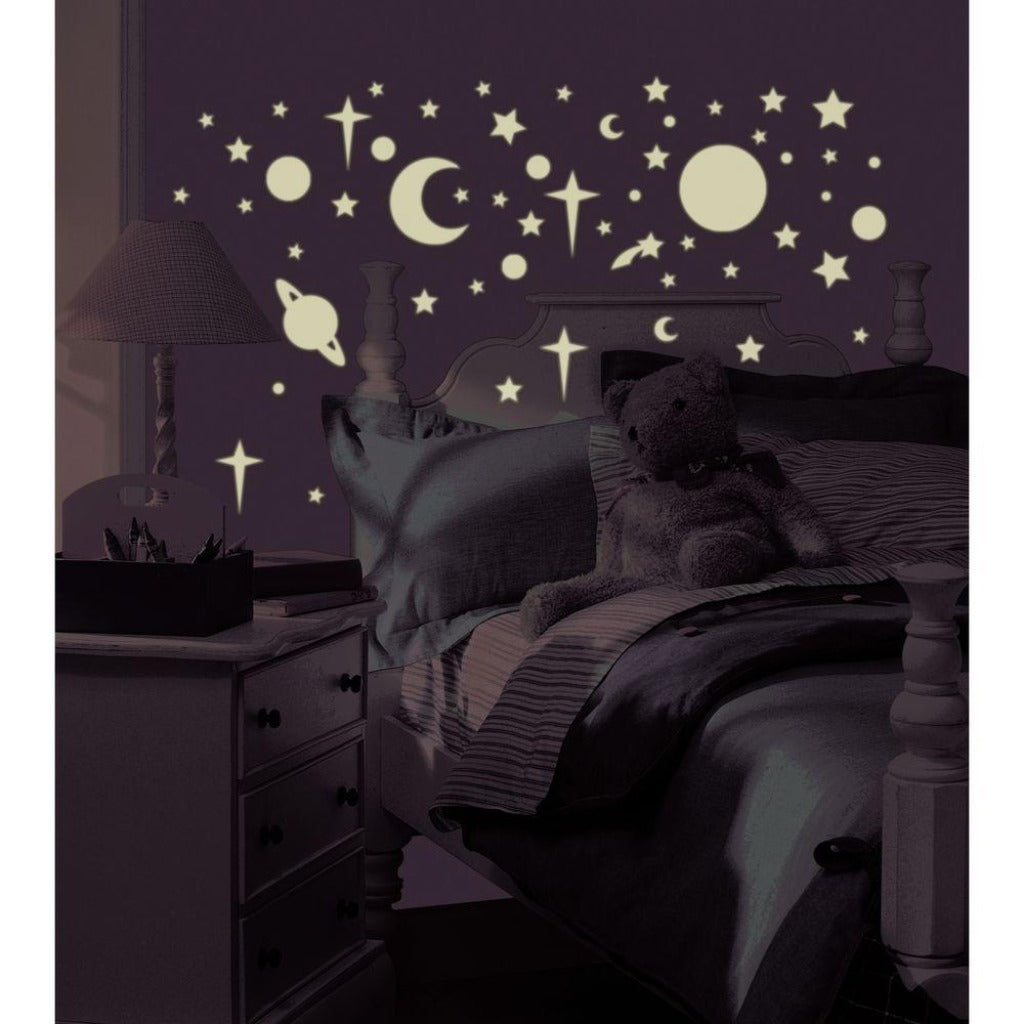 Roommates Stickers Adhesivos para Pared Celestial Glow in the Dark Star