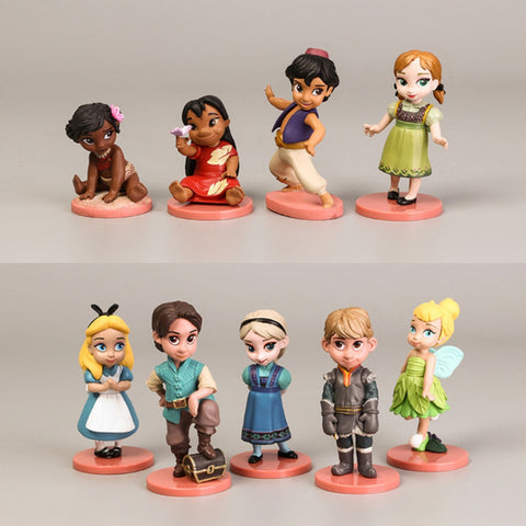 Tinkel Set Figuras Príncipes y Princesas de Disney, 9 Piezas