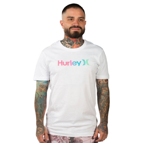 ▷ Hurley Camiseta Manga Corta Crossover Blanco, para Hombre ©