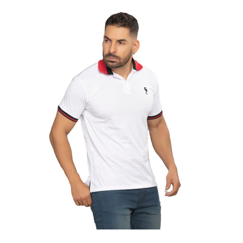 Ryocco Camiseta Polo Blanca, para Hombre