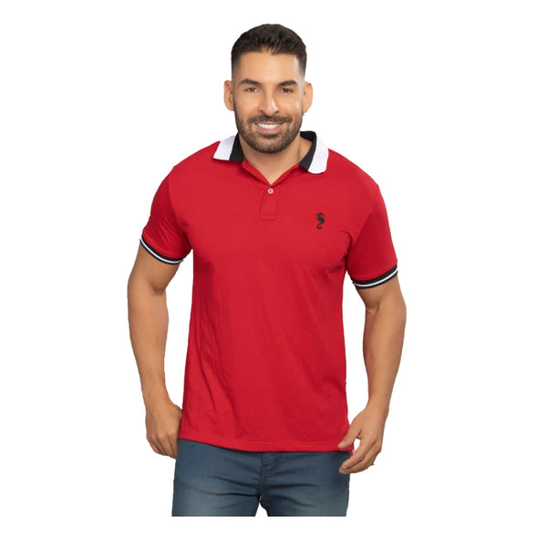 Ryocco Camiseta Polo Roja, para Hombre