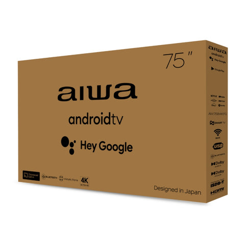 Aiwa Pantalla 75" LED UHD 4K Smart, AW75B4KFG