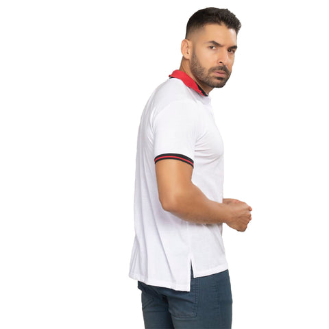 Ryocco Camiseta Polo Blanca, para Hombre