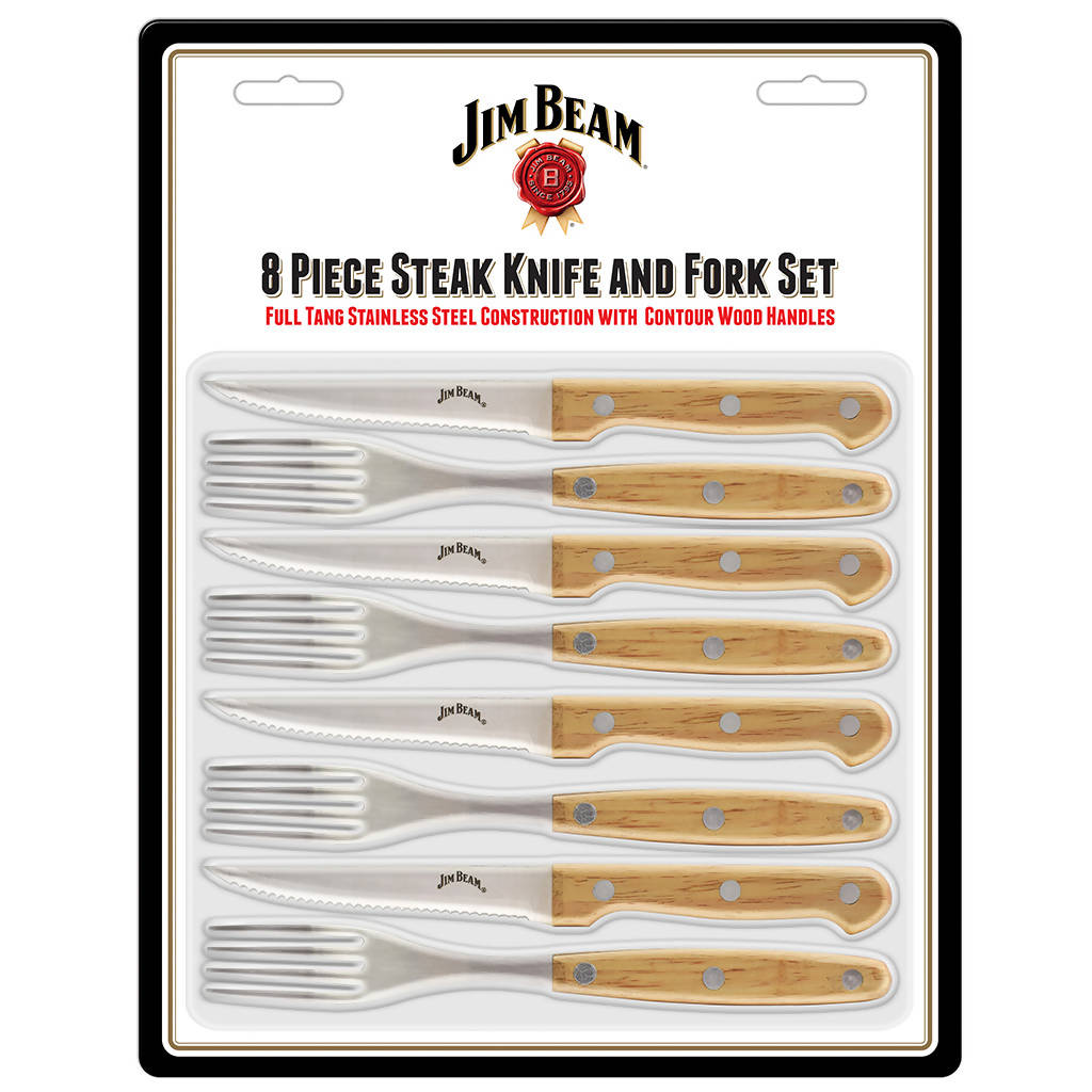 Jim Beam Set de Cuchillos Y Tenedores 8 Piezas (JB0208)