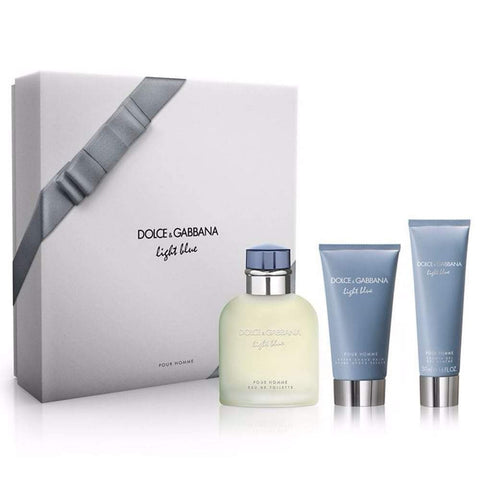 Dolce & Gabbana Perfume Light Blue para Hombre, 125 Ml, Estuche de 3 Piezas