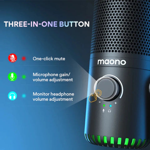 Maono Micrófono Alámbrico RGB para PC (DM30)