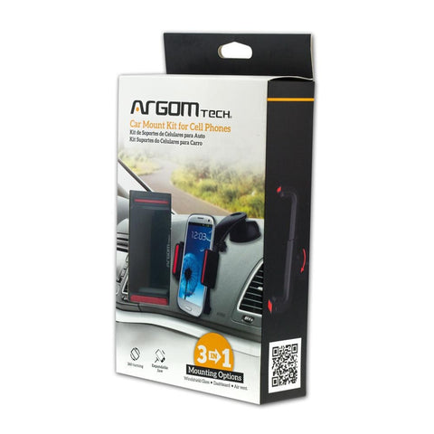Argom Kit de Soporte de Celulares para Automóvil 3 en 1