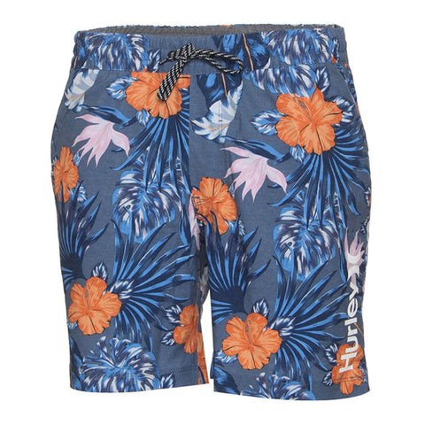 Hurley Pantaloneta para Baño Hibiscus Azul Claro, para Hombre