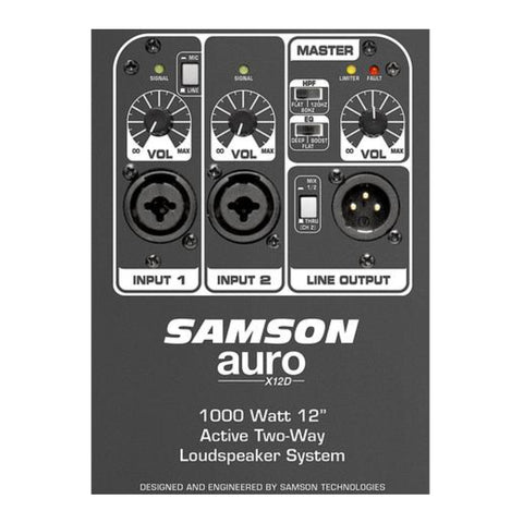Samson Parlante Amplificado 12" 1000W, Auro X12D