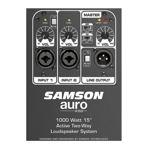 Samson Parlante Amplificado 15" 1000W, Auro X15D